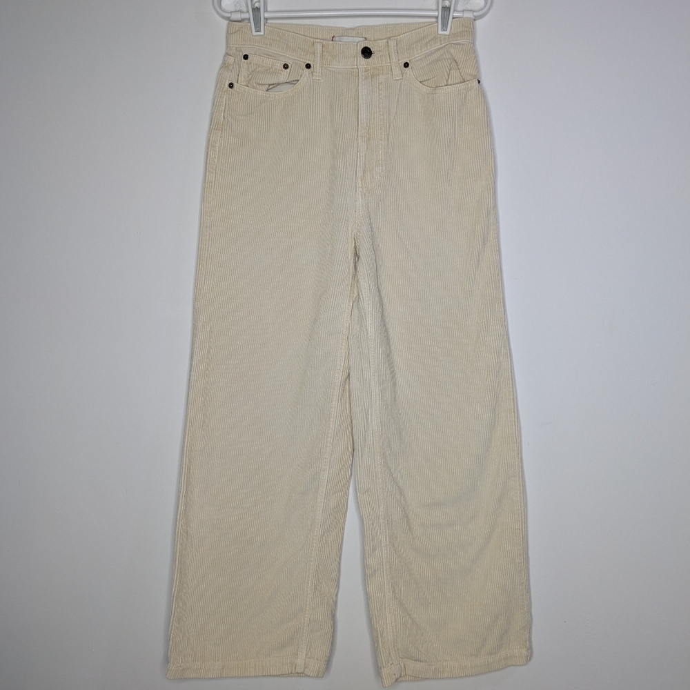 Urban Outfitters BDG Cream Corduroy High & Wide Casual Pant 28